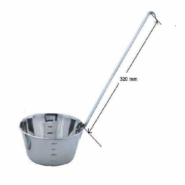 Сотейник 1,20л d16см h8см, мерный, с ручкой длиной 32см, нерж.сталь CD32